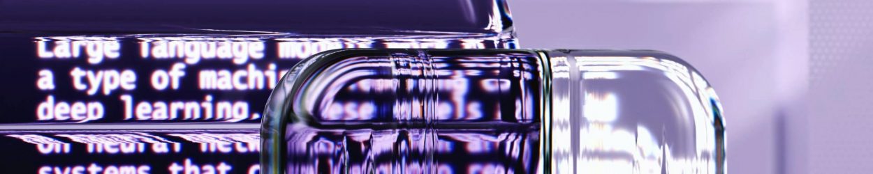 Abstract representation of large language models and AI technology.